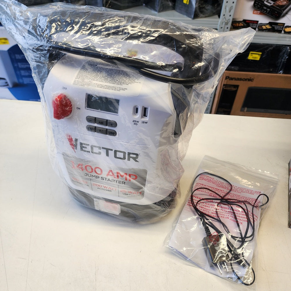 1400A Jump Starter, Compressor, USB and AC Power (VECJ14C) 1400A Jump Starter, Compressor, USB and AC Power (VECJ14C)